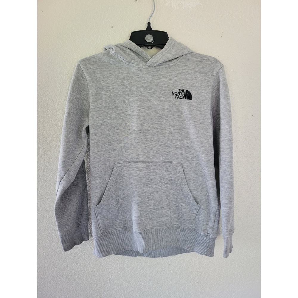 The North Face Boys Gray Camo Box Logo Pullover Hoodie Size M 10/12 #8